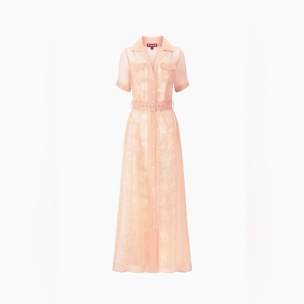 STAUD Millie Dress - Beige Organza 🍑